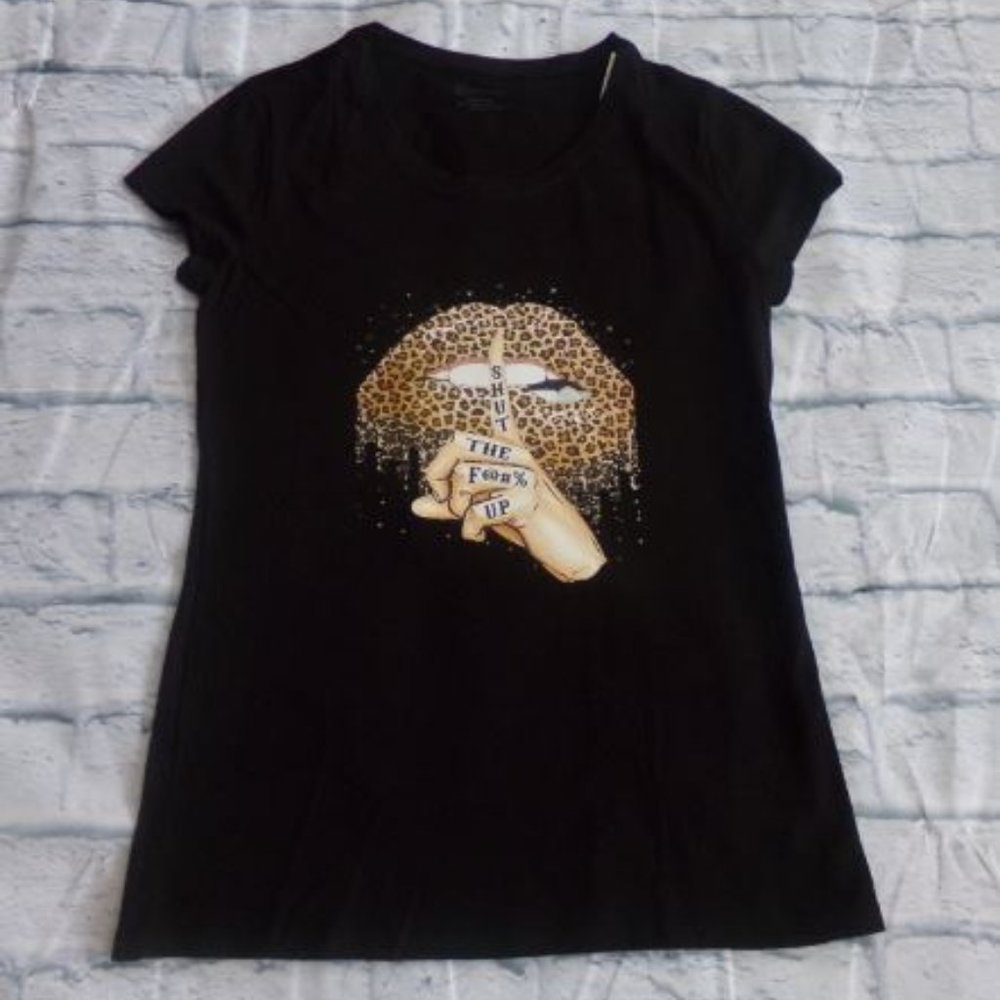 Cool Girl Leopard Lips T-shirt